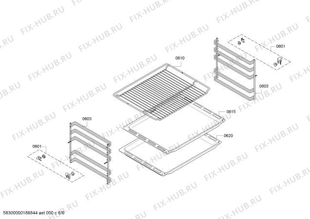 Взрыв-схема плиты (духовки) Bosch HBA23B250K Bosch - Схема узла 06