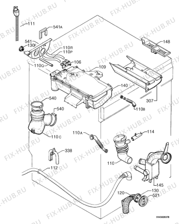 Взрыв-схема стиральной машины Aeg Electrolux L14800VI - Схема узла Hydraulic System 272