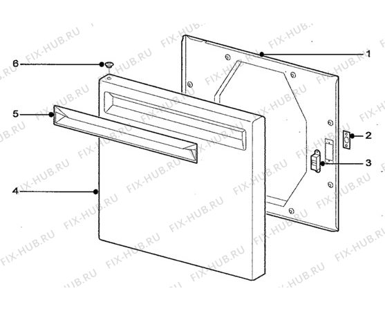 Взрыв-схема комплектующей Tricity Bendix SB200NA/1 - Схема узла Door, main (large)