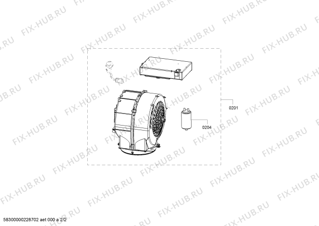 Схема №2 D94DAP6N0 Neff с изображением Мотор вентилятора для вытяжки Siemens 11026634