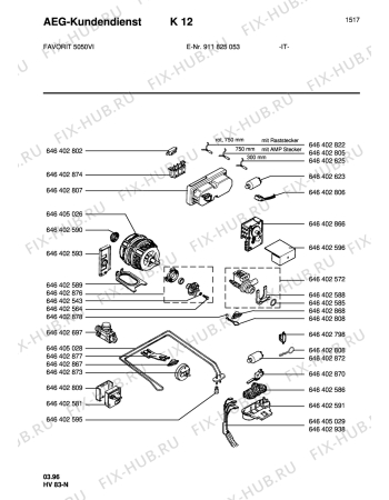 Схема №1 FAV5050 VI ITA с изображением Фиксатор для посудомойки Aeg 8996464028779