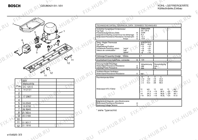 Взрыв-схема холодильника Bosch GSU80421 - Схема узла 03