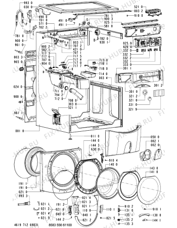 Схема №2 WAB 8795-S,SF с изображением Обшивка для стиралки Whirlpool 481245214408