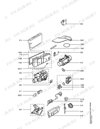 Взрыв-схема посудомоечной машины Aeg Electrolux FAV88070VI - Схема узла Electrical equipment 268