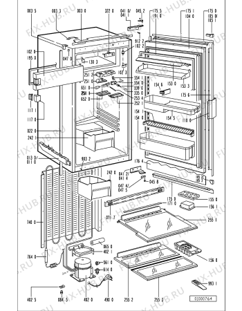 Схема №1 KREC 1745/2 AF с изображением Дверца для холодильной камеры Whirlpool 481244028885