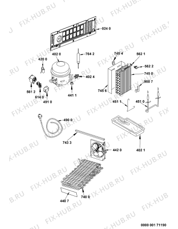 Схема №10 WSF5579 A+N с изображением Панель управления для холодильника Whirlpool 481010401251