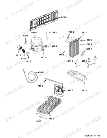 Схема №10 WSF5552 N с изображением Вложение для холодильника Whirlpool 480132101478