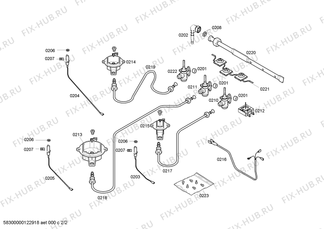 Взрыв-схема плиты (духовки) Bosch NMT635TNE - Схема узла 02