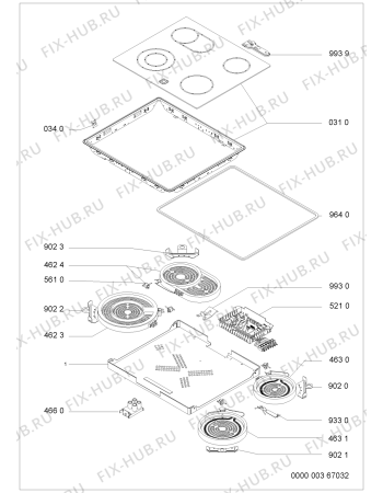 Схема №1 EKI 4462 с изображением Плита Whirlpool 481225998296