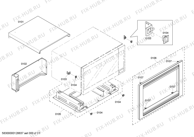 Схема №1 MCT27ES с изображением Крепежный набор для плиты (духовки) Bosch 00685416