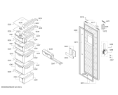 Схема №3 GSN36EW3V Bosch с изображением Дверь морозильной камеры для холодильной камеры Bosch 00717712
