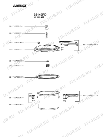 Схема №1 92140A с изображением Кастрюля для духовки Seb US-7117001172