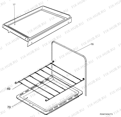 Взрыв-схема плиты (духовки) Zanussi ZCM550NX - Схема узла Oven