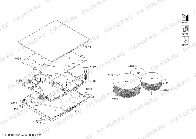 Схема №1 T46UB20X0 с изображением Стеклокерамика для плиты (духовки) Bosch 00775232