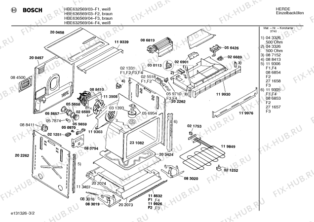 Схема №2 HBE632S69 с изображением Часы для плиты (духовки) Siemens 00085747