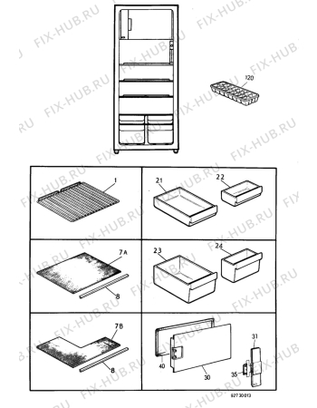 Взрыв-схема холодильника Electrolux RF838 - Схема узла C10 Interior