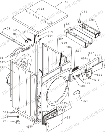 Схема №4 D50210 (166261, SPK1) с изображением Декоративная панель для стиралки Gorenje 166425