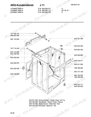 Взрыв-схема стиральной машины Aeg LAV9550 W - Схема узла Housing 001