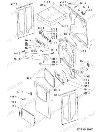 Схема №2 AWZ 321 с изображением Обшивка для сушилки Whirlpool 481245215077