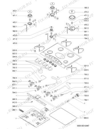 Схема №1 AKM 352/IX/02 с изображением Втулка для плиты (духовки) Whirlpool 481244039349
