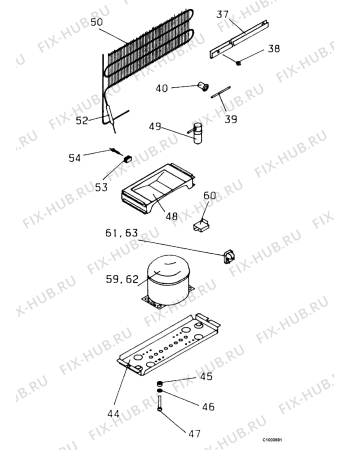 Взрыв-схема холодильника Electrolux EK276.1LI/SW - Схема узла Functional parts