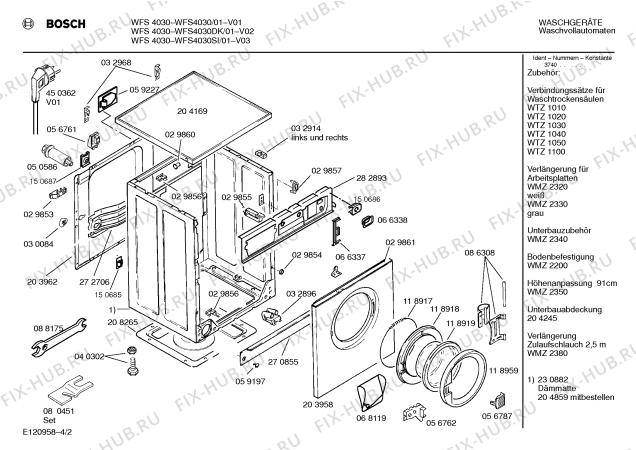 Схема №4 WFS4030DK WFS4030 с изображением Вставка для ручки для стиралки Bosch 00094495