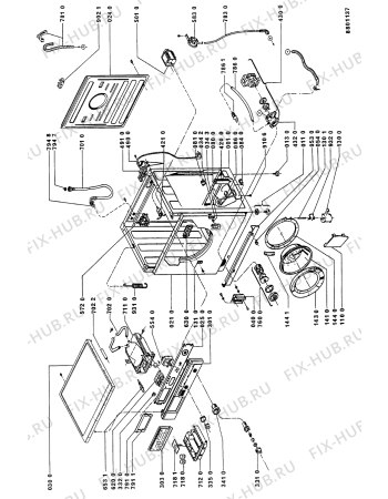 Схема №2 AWG 372/WH с изображением Обшивка для стиралки Whirlpool 481945319564