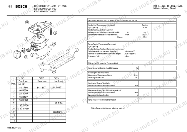 Взрыв-схема холодильника Bosch KSG3200IE - Схема узла 03