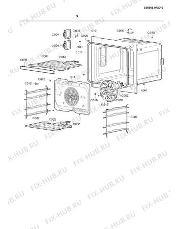 Схема №10 CLH 8482 R SCHWARZ с изображением Часовой механизм для плиты (духовки) Whirlpool 480121102369