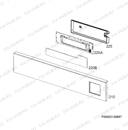 Схема №1 BSE792320B с изображением Панель для духового шкафа Aeg 140063888014