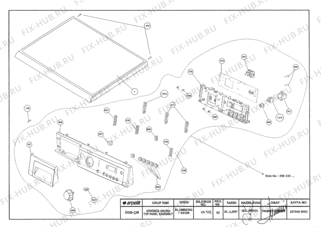 Схема №7 BLOMBERG WAF 7320 A (7121881900) с изображением Инструкция по обслуживанию для стиральной машины Beko 2810540577