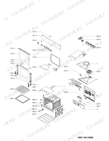 Схема №1 AKS 2000/NB с изображением Дверка для электропечи Whirlpool 481010599809