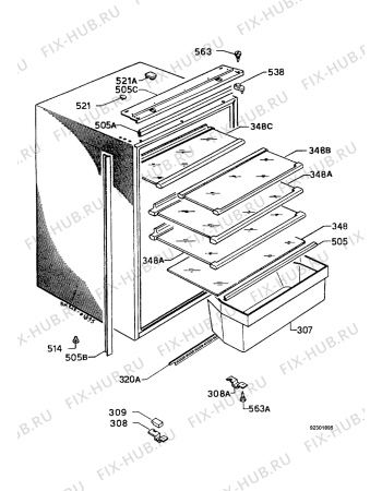 Взрыв-схема холодильника Zanussi ZI4165 - Схема узла Housing 001