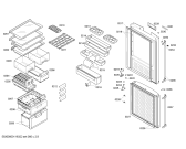 Схема №3 KKE25681TI с изображением Дверь для холодильной камеры Bosch 00244121