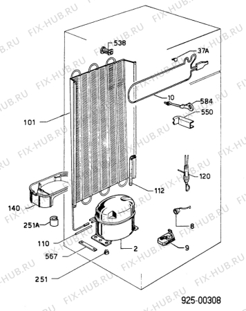 Взрыв-схема холодильника Electrolux ER2521D - Схема узла Functional parts