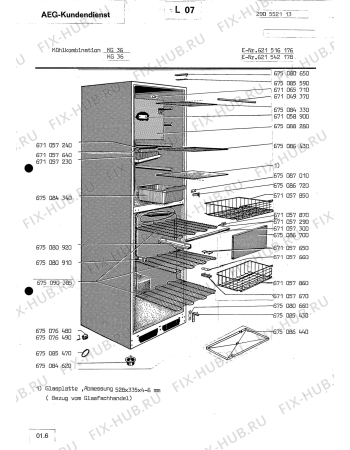 Взрыв-схема холодильника Aeg KG 36 - Схема узла Section1