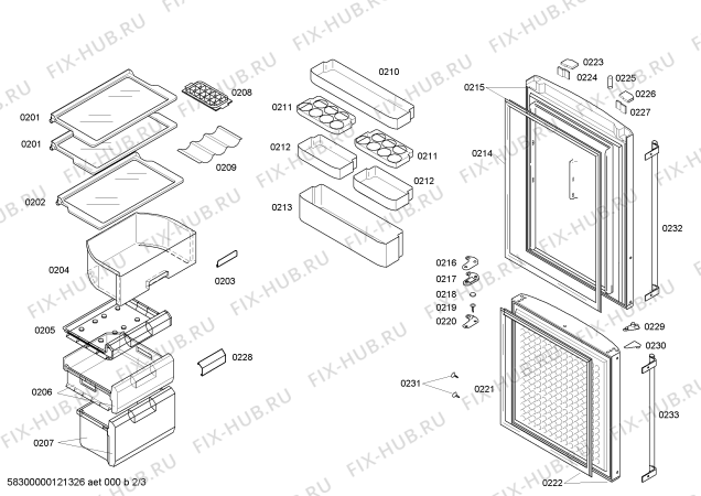 Схема №3 KGV19227TI с изображением Модуль управления для холодильника Bosch 00642311