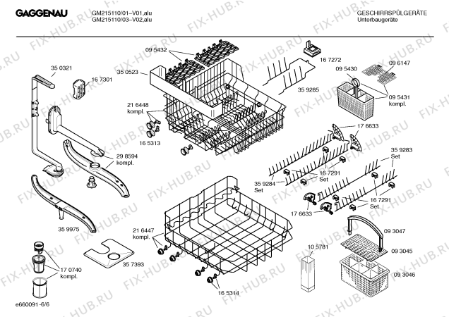 Взрыв-схема посудомоечной машины Gaggenau GM215110 - Схема узла 06