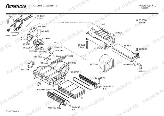 Схема №5 CT28030 CT2803 с изображением Ручка для сушилки Bosch 00094849