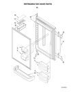 Схема №7 GB5525PEAW с изображением Втулка двери для холодильной камеры Whirlpool 482000006809