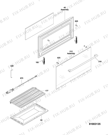 Схема №3 ACM 9404 E/IX с изображением Ящик для электропечи Whirlpool 482000002906