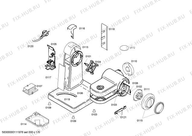 Схема №5 MUM4701 ProfiMixx47 electronic с изображением Панель для электрокомбайна Bosch 00653295