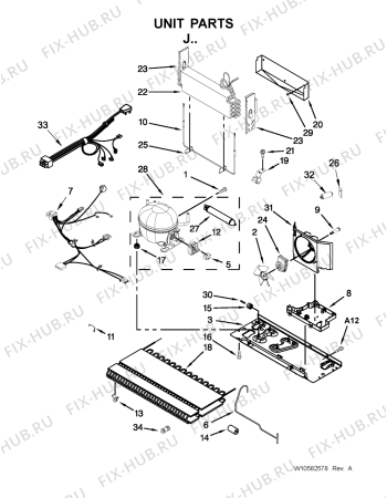 Схема №10 5MFX257AA с изображением Всякое для холодильника Whirlpool 482000012363