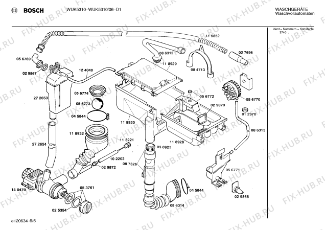 Схема №5 WUK5310 с изображением Панель для стиральной машины Bosch 00277742