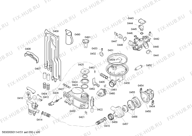 Схема №6 SE34E545EU с изображением Модуль управления для посудомойки Bosch 00497794
