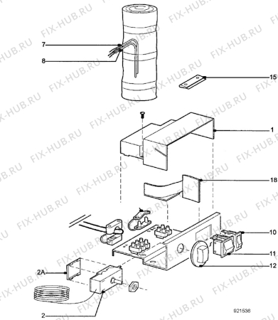 Взрыв-схема холодильника Electrolux Loisirs RM4237 - Схема узла Electrical equipment