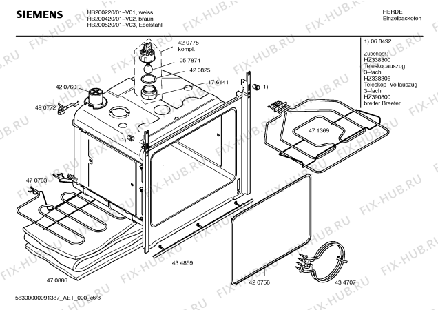 Схема №4 HB200220 с изображением Инструкция по эксплуатации для духового шкафа Siemens 00594687