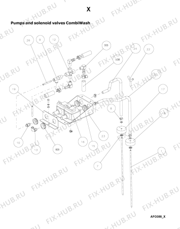 Схема №27 AFO 389 с изображением Запчасть для комплектующей Whirlpool 483286011593