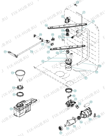 Взрыв-схема посудомоечной машины Gorenje VA9611TTUU-A02 NL   -VA9611TTUU-A02 (900001416, DW70.4) - Схема узла 03