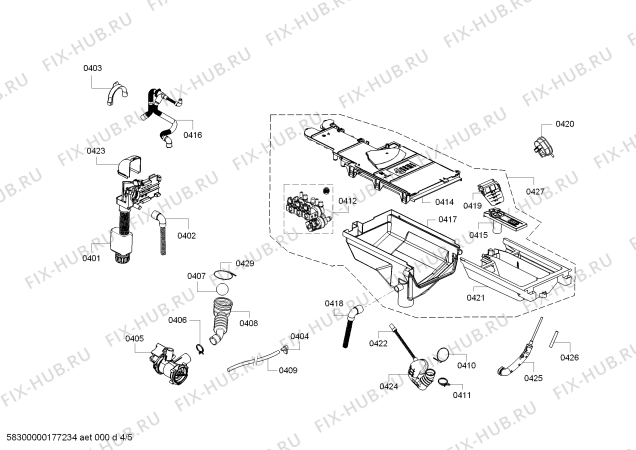 Схема №3 V6540X0OE с изображением Инструкция по эксплуатации для стиралки Bosch 00720626